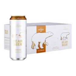 豪铂熊 小麦白啤酒500ml*24听整箱装