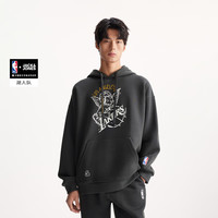 【衣启赢运】杰克琼斯男装2025年秋季连帽卫衣外套男上衣 E44黑砂色（NBA联名款） 185/104A/XL