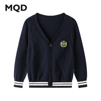 马骑顿(MQD)男女款长袖线衫秋冬款儿童针织衫毛衣 藏青2 120