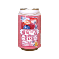 京东京造 清甜爽口 果味精酿啤酒  莓莓风味啤酒 整箱装 330ml*12