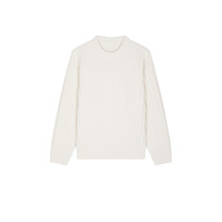 速写男装秋冬休闲宽松毛衫宽松圆领套头复古舒适时尚潮流上衣 100本白 XS