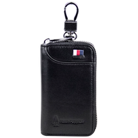 暇步士（Hush Puppies）真皮钥匙包男女通用时尚头层牛皮钥匙扣大容量男士钥匙包腰挂