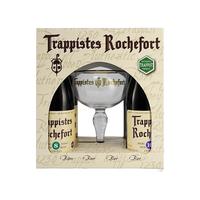 Trappistes Rochefort 罗斯福 啤酒礼盒装 比利时原装进口 内含4瓶啤酒加1个罗斯福酒杯礼盒装  罗斯福啤酒礼盒