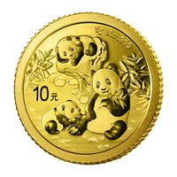 真典2025年熊猫金币 黄金投资收藏99.9%金 熊猫金银纪念币 1克熊猫金币带绿盒