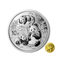 真典2025年熊猫金币 黄金投资收藏99.9%金 熊猫金银纪念币 1克金币+30克银币带绿盒