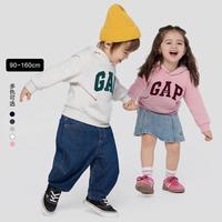 盖璞 【大小童同款】Gap男女童2025秋季新logo抓绒宽松连帽卫衣804635