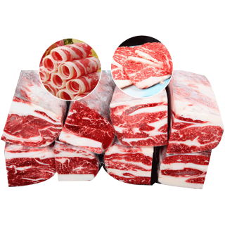 锦牧鲜 澳洲牛肉火锅食材五花肉双层肥牛卷烤肉安格斯原切整块源头直发 2000G肥牛五花砖