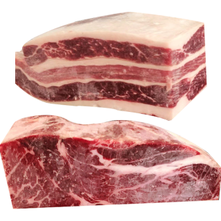 锦牧鲜 澳洲牛肉火锅食材五花肉双层肥牛卷烤肉安格斯原切整块源头直发 上脑+五花共2000G
