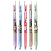 齐心(Comix)彩色速干中性笔 ST头签字笔水笔 制作手账标记文章重点艺术绘画 5支装【卡皮巴拉】