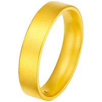 中国黄金(CHINA GOLD)足金百搭戒指女款黄金古法素圈戒指七夕情人节生日礼物送女友老婆 素圈戒指 圈号10 0.9g