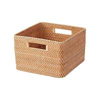 無印良品 MUJI（無印良品 ） 可重叠藤篮 收纳篮 收纳筐 零食收纳  8A57014  方形篮/大 长35*宽36*高24cm