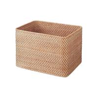 無印良品 MUJI（無印良品 ） 可重叠藤篮 收纳篮 收纳筐 零食收纳  8A57014  长方形篮/大 长36*宽26*高24cm