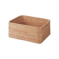 無印良品 MUJI（無印良品 ） 可重叠藤篮 收纳篮 收纳筐 零食收纳  8A57014  长方盒/小 长26*宽18*高12cm