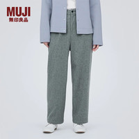 MUJI 無印良品 女式 弹力起毛 抽褶裤 休闲西裤长裤子春秋款 BE1P0C3