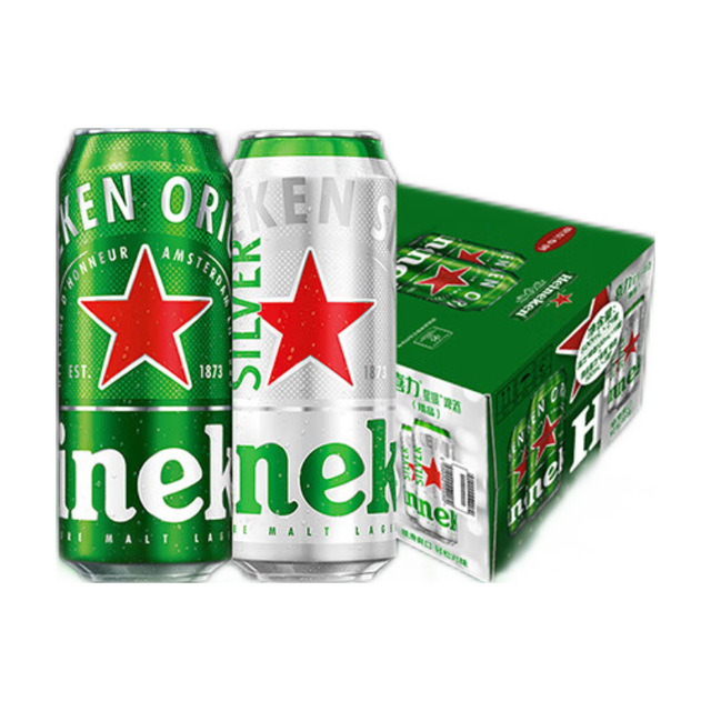 喜力 混装 500mL 21罐（赠玻璃杯*2+游戏机*1+星银250ml*24瓶）