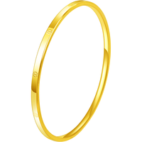 中鑫珠宝黄金手镯女5G工艺光面镯子超轻黄金光圈3D硬金工艺镯女时尚款 【现货】圆月手镯5.33g（59圈号）