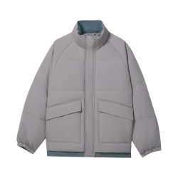 Levi's 25年秋冬美式休闲都市通勤简约立领羽绒服 灰色 L