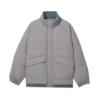 Levi's 25年秋冬美式休闲都市通勤简约立领羽绒服 灰色 L