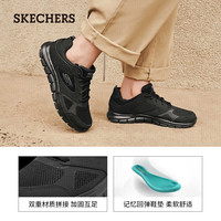 斯凯奇 男鞋春户外运动休闲鞋软底缓震防滑跑步鞋健步鞋232398 全黑色/BBK