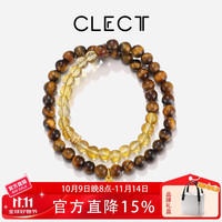CLECT 珂里黄水晶手串女叠戴手饰虎眼石金辉流溢小众百搭生日礼物送女友