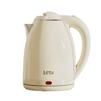 乐视 电水壶热水壶大容量家用烧水壶304不锈钢双层防烫电热水壶快速烧水自动断电 1.8L