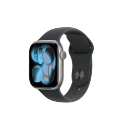 苹果 Apple Watch Series 11 智能手表 GPS版 42mm 深空灰色 铝金属 黑色运动型表带 S/M