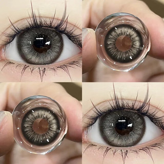 OVOLOOK美瞳半年抛女2片装三明治工艺自然日常小直径混血2024隐形眼镜 泰式奶茶14.5【半年抛】 700度