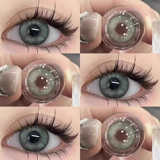 OVOLOOK美瞳半年抛女2片装三明治工艺自然日常小直径混血2024隐形眼镜 莱林青灰【半年抛】 125度
