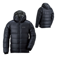 mont·bell 男士户外加厚连帽800蓬鹅绒羽绒服Alpine Down保1101407 BK S