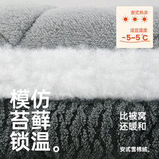 安之伴秋冬情侣睡衣【三层夹棉 加绒加厚】休闲防静电家居服套装 A深