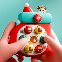 欧因 圣诞袜欢乐打地鼠儿童玩具双人互动玩具早教益智早教玩具益智 圣诞袜打地鼠-红色