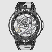 ROGER DUBUIS 罗杰杜彼 王者竞速系列 倍耐力黑色DLC涂层钛合金腕表 45MM 黑色
