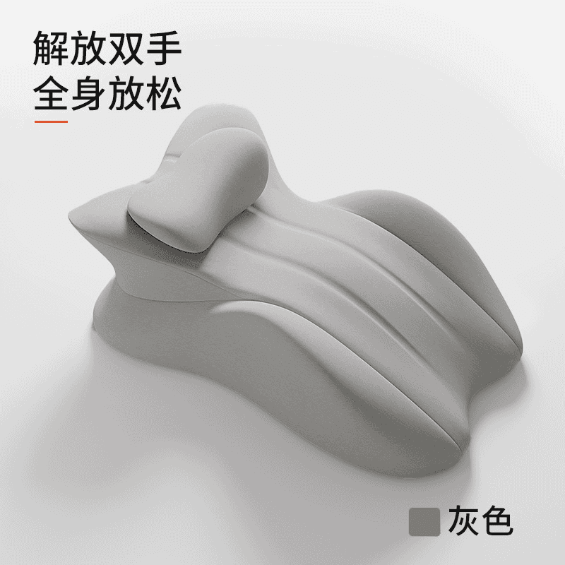 DEATKN德国趴趴枕房事夫妻恩爱垫行房屁股多功能床上俯卧位睡觉 多功能床上趴枕·四季款 浅灰 枕套 趴睡枕+小枕