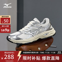 Mizuno 美津浓 Racer 中性跑鞋 D1GH223608 米白/黑 40.5