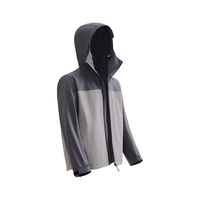 京东京造穿山甲300系列冲锋衣 户外单层硬壳秋冬外套冲锋衣男 深灰拼色M M(170/92A)