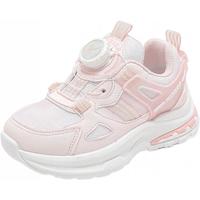 WARRIOR 回力 童鞋儿童便捷旋钮扣跑步鞋2025春季时尚女童公主鞋休闲鞋 浅粉白 32 内长约20.7cm