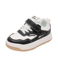 回力童鞋儿童低帮运动鞋2024秋季透气男童跑步鞋女童轻便鞋子 黑米 29码 内长约18.65cm