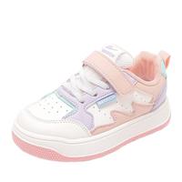 回力童鞋女童时尚运动鞋2024秋季儿童跑步鞋透气男童耐磨鞋子 米粉紫 26码 内长约16.7cm