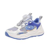 回力童鞋儿童网面运动鞋2024春季透气男童休闲鞋女童轻便跑步鞋 灰蓝 38码内长约23.5cm