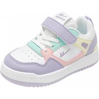 WARRIOR 回力 童鞋儿童运动鞋春夏季百搭男童小白鞋透气女童轻便板鞋 白紫粉 30 内长约19.5cm