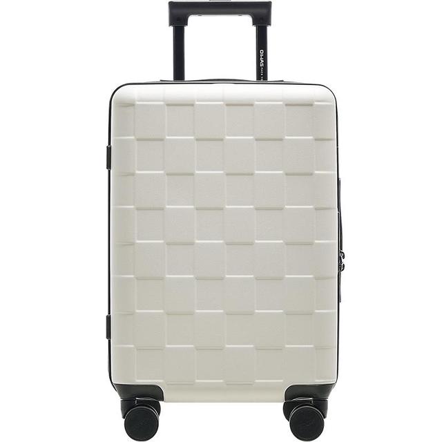 PLUS会员：爱华仕 方糖箱24英寸行李箱女拉杆箱男大容量托运箱旅行箱密码箱6756白色