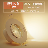 飞利浦 皓动 led射灯 4w 暖黄