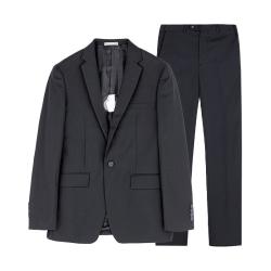 杉杉 西服套装男四季商务休闲两件套新郎伴郎礼服工作正装条纹舒适套西
