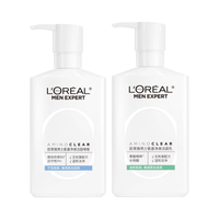 巴黎欧莱雅 欧莱雅男士专用氨基酸洗面奶洁面膏乳185ml*2控油平衡保湿去角质护肤品