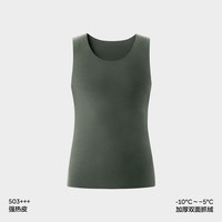 蕉内热皮503+++男女士保暖背心圆领发热打底内衣加绒加厚内搭冬季 M
