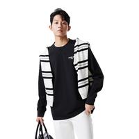 杰克琼斯秋季纯棉舒适时尚潮酷胸前植绒字母上衣百搭长袖T恤男装