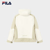 FILA 斐乐官方女士棉服两件套2025冬季新款时尚休闲舒适连帽外套 云峯白-IV XS 155/76A/XS