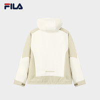 FILA 斐乐官方女士棉服两件套2025冬季新款时尚休闲舒适连帽外套 云峯白-IV XS 155/76A/XS