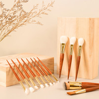 艾诺琪 ENERGY 化妆刷 光橙茶系列动物毛纤维毛刷子羊毛提纯眼影晕染刷子 F203坡形眼影刷