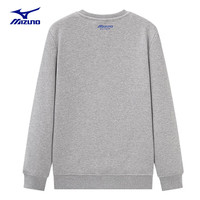 美津浓户外卫衣男春秋长袖T恤上衣圆领宽松男女同款加绒保暖套头衫 2623花灰色 加绒款 XL